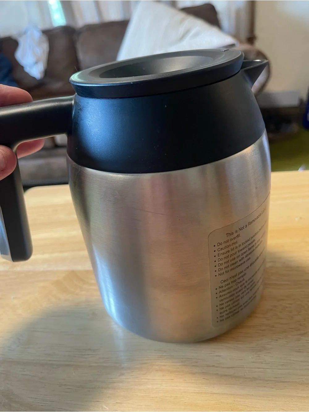 BUNN 1.9 Liter Thermal Carafe, Stainless Steel/black BUNN-O-MATIC 54457.0001